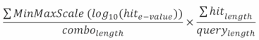 Combination of hits score equation