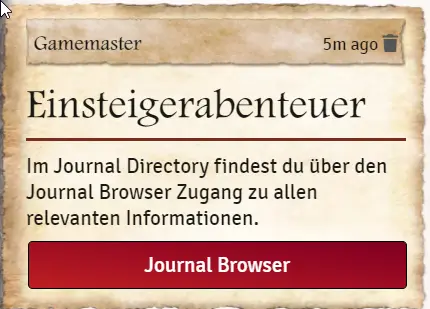 Chatnachricht - Journal Browser