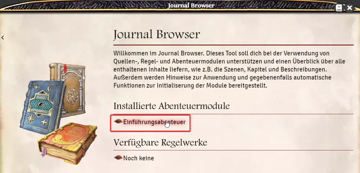 Journal Browser Start