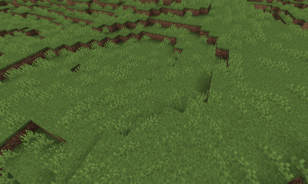 In-game screenshot of procedurally generated grass