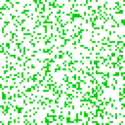 64 x 64 distribution of grass placement, with a lower threshold