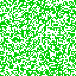 64 x 64 distribution of grass placement