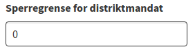 Sperregrense for distriktsmandat