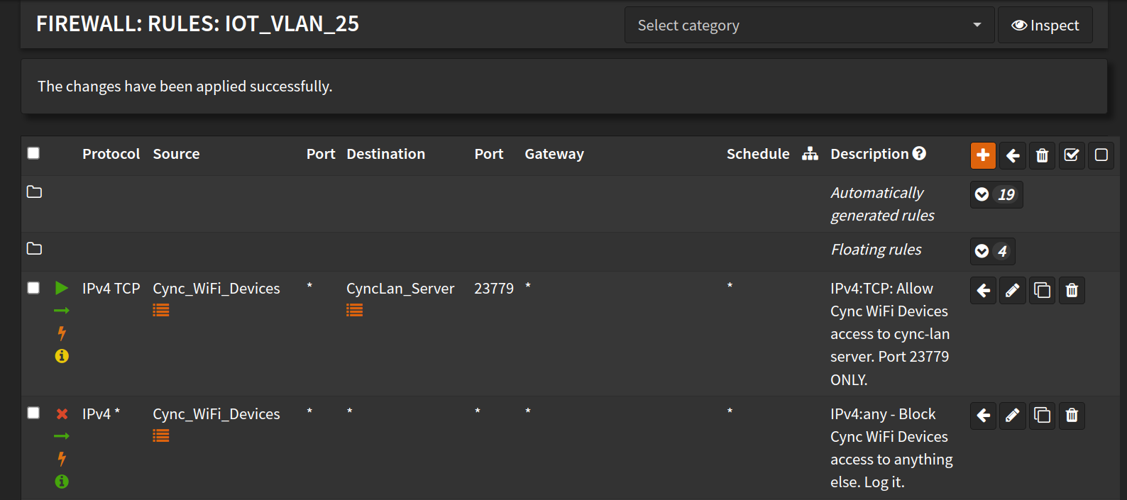 OPNSense Firewall Rules Example