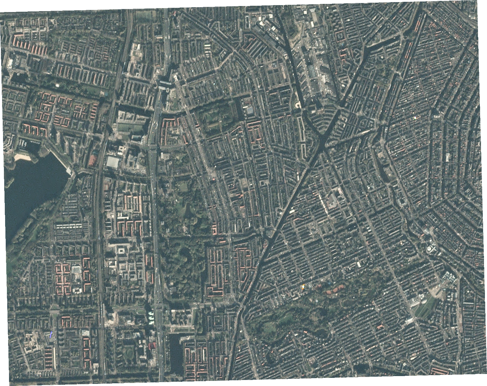 Satellite image of the city of Amsterdam