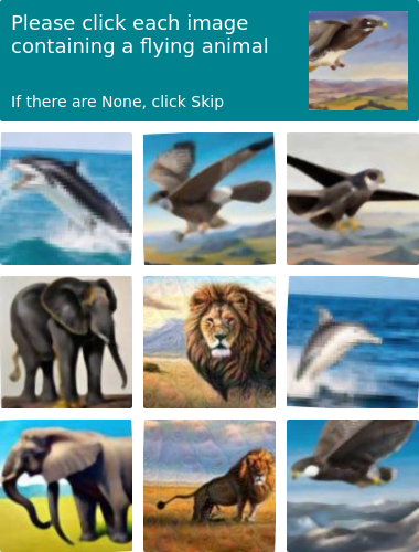 Please click each image containing a flying animal