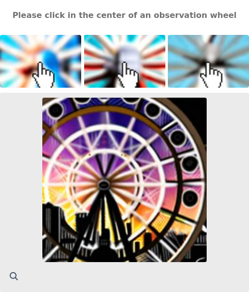 default @ please click in the center of an observation wheel