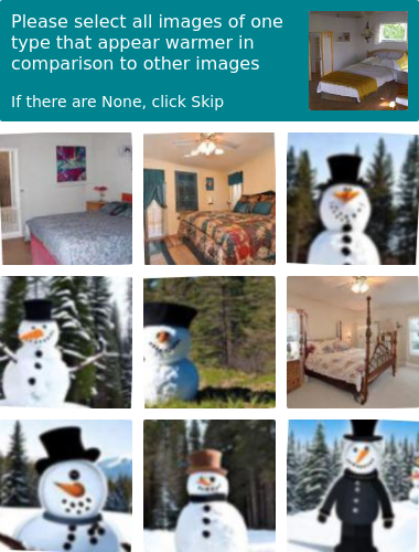Please select all images of one type that appear warmer in comparison to other images