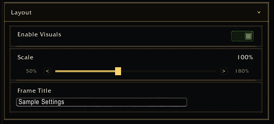 Slider layout example