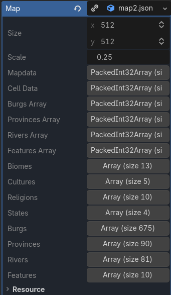 AzgaarMap resource attached to a script in the inspector