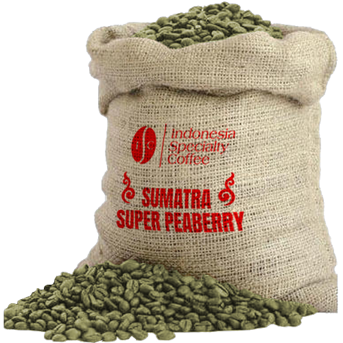 sumatra super peaberry green coffee beans
