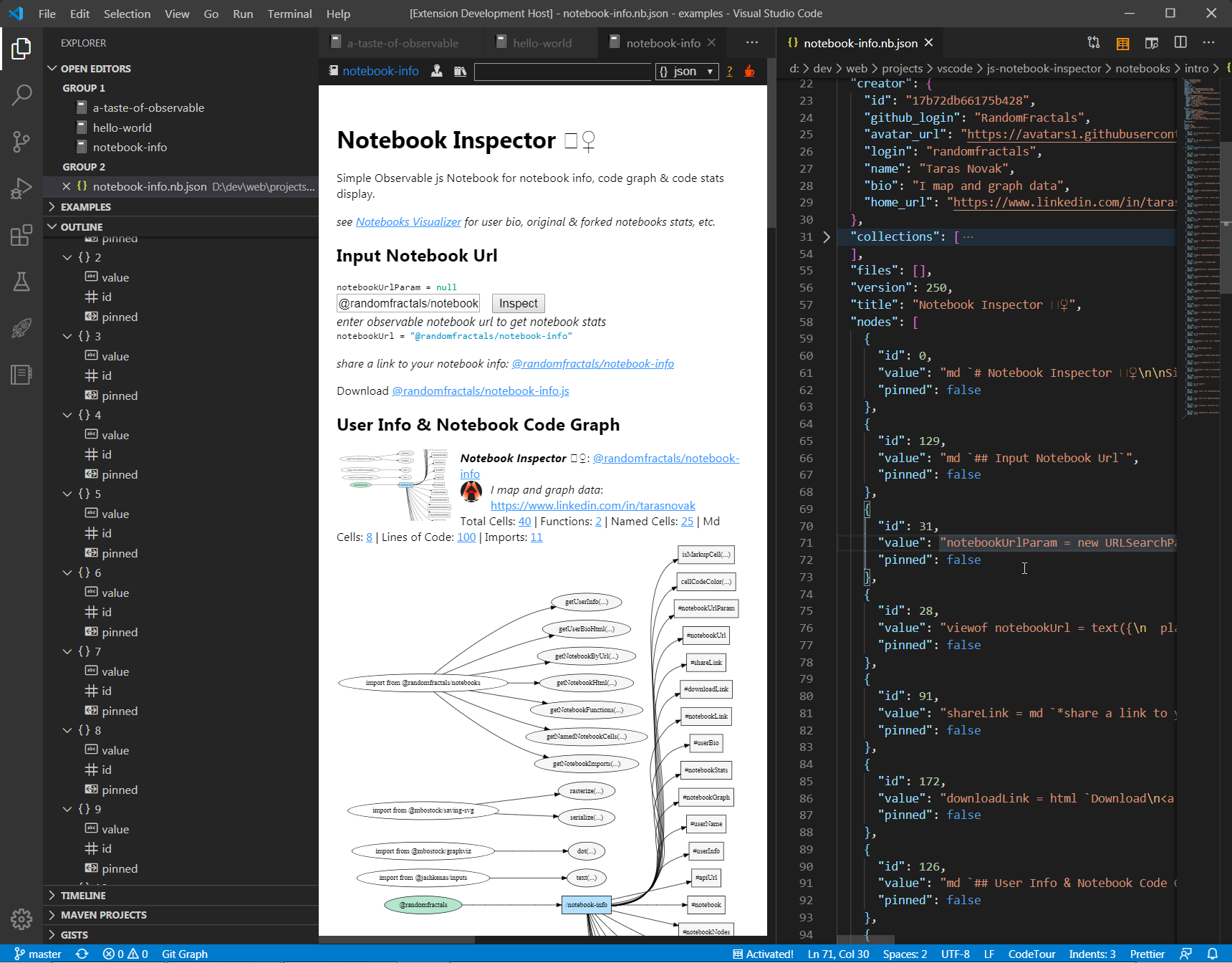 Notebook 📓 JSON View