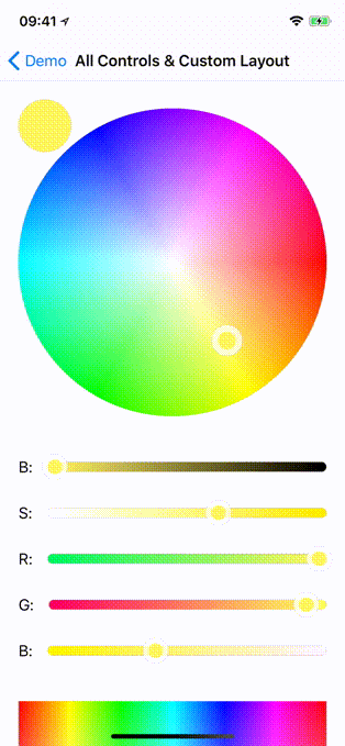 Color Picker with All Controls Preview