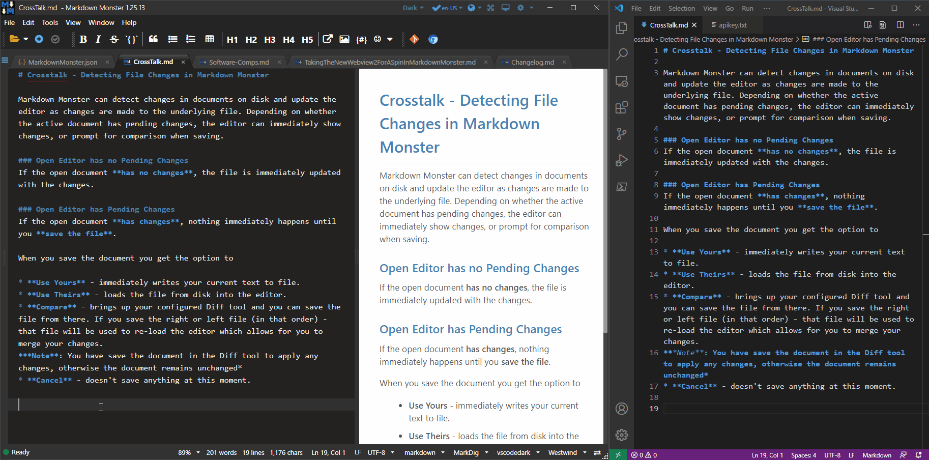 Document File Change Detection