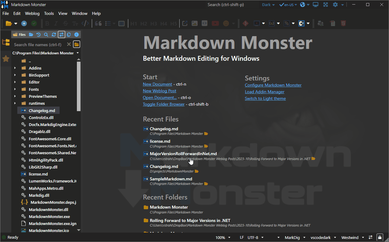 Save with Elevation in Markdown Monster