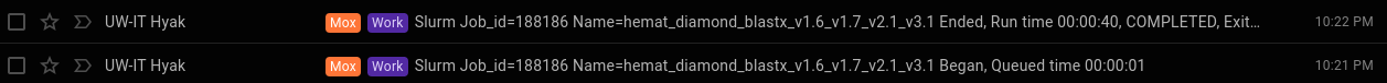 DIAMOND BLASTx cumulative runtime
