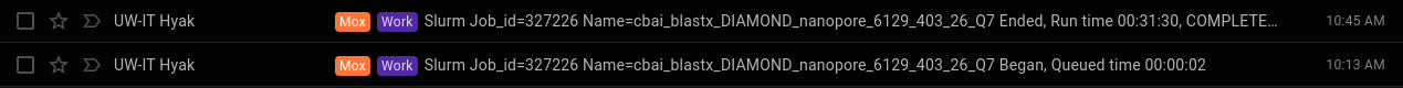 DIAMOND BLASTx and MEGAN daa2rma conversion for 6129-403-26-Q7 runtime