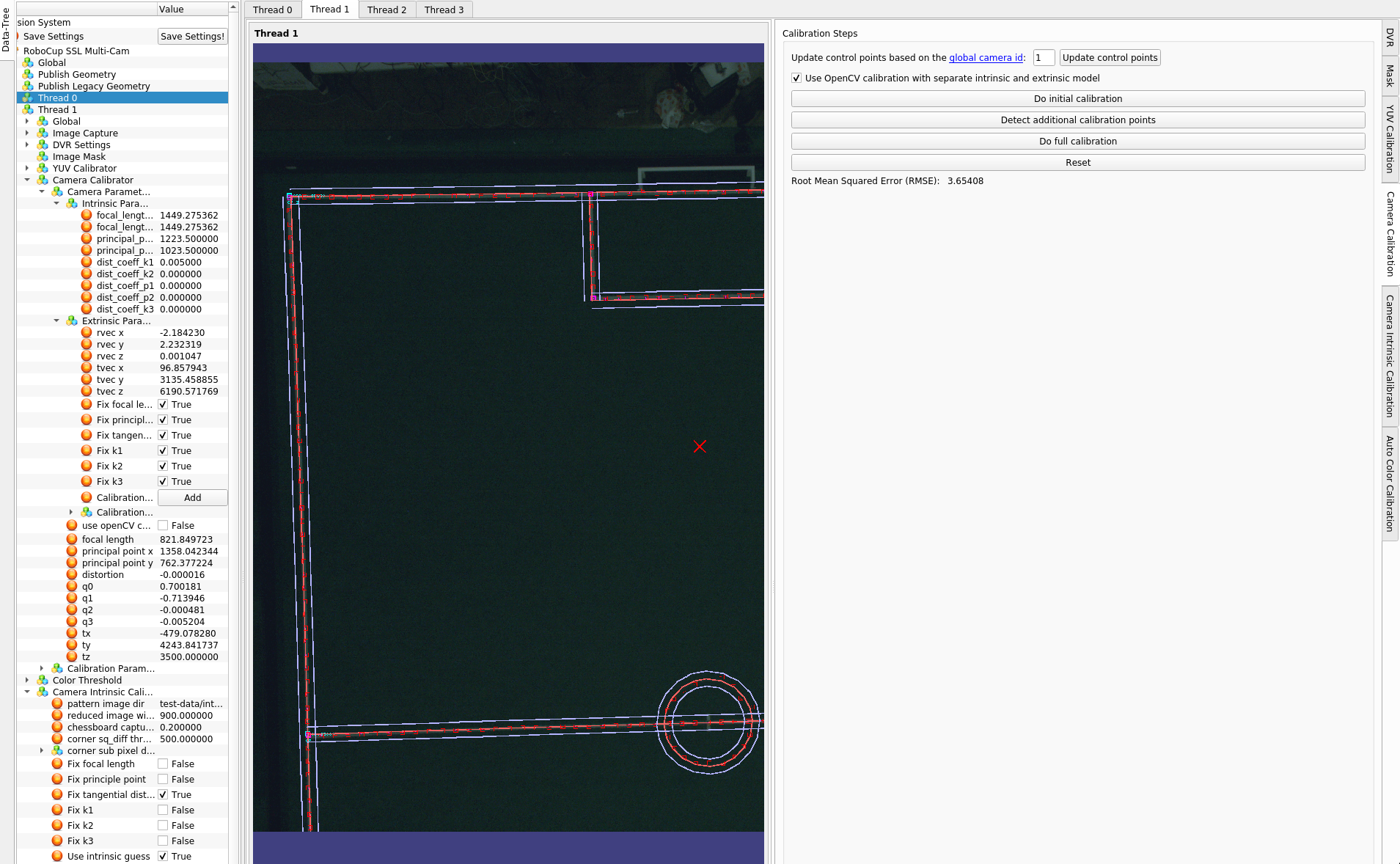 OpenCV model camera calibration