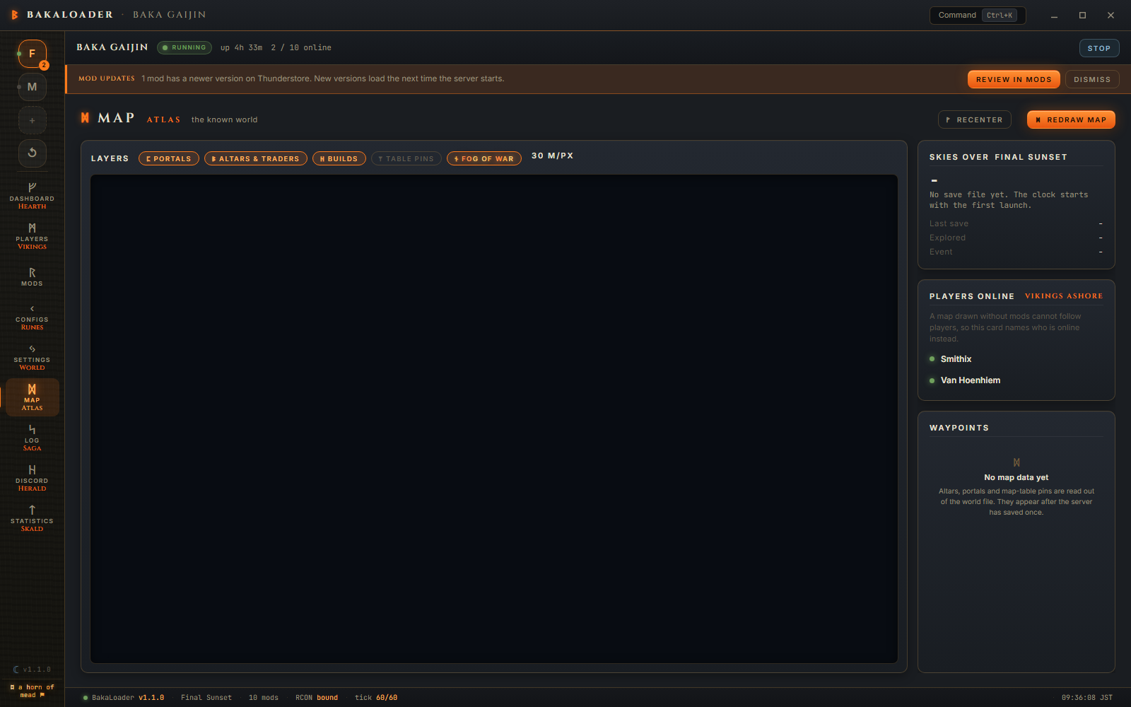 The Map screen with no save to read yet