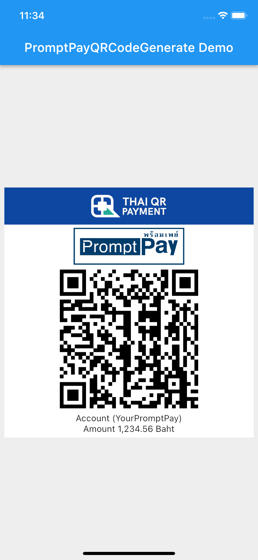 Prompt-pay QR Code Generate Demo