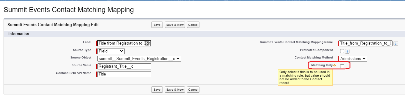 Contact Custom Metadata Example