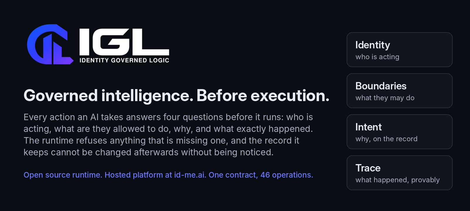 IGL, Identity Governed Logic