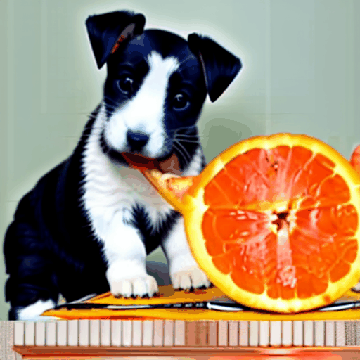rabbit-watermelon_a puppy is eating an orange.gif