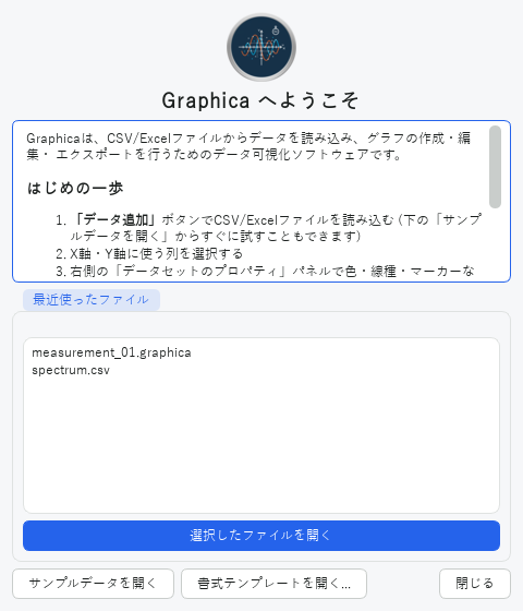 スタートアップ画面