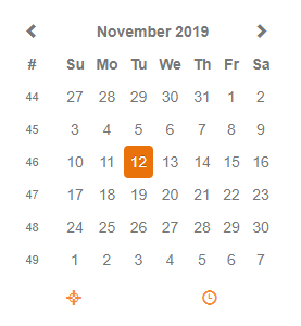 Inline Calendar