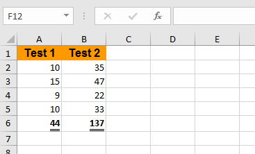 Excel file