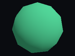 An icosahedron turns. Both backends draw this picture.