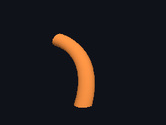 A cylinder bends where its upper bone turns