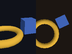 One frame holds a perspective view and a plan view