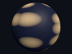 Voronoi cells drift over a turning sphere