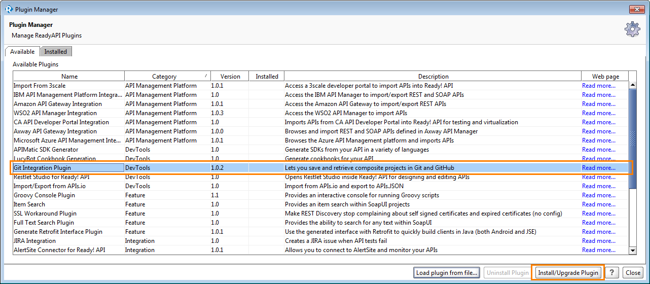 Plugin Browser Dialog
