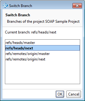 Switch Branch Dialog