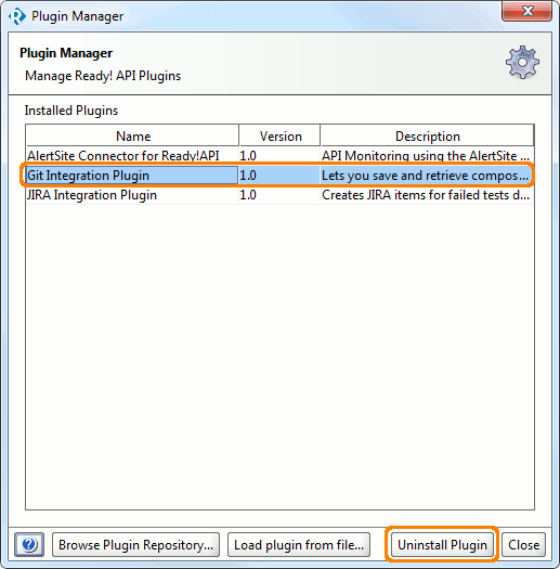Uninstalling the plugin