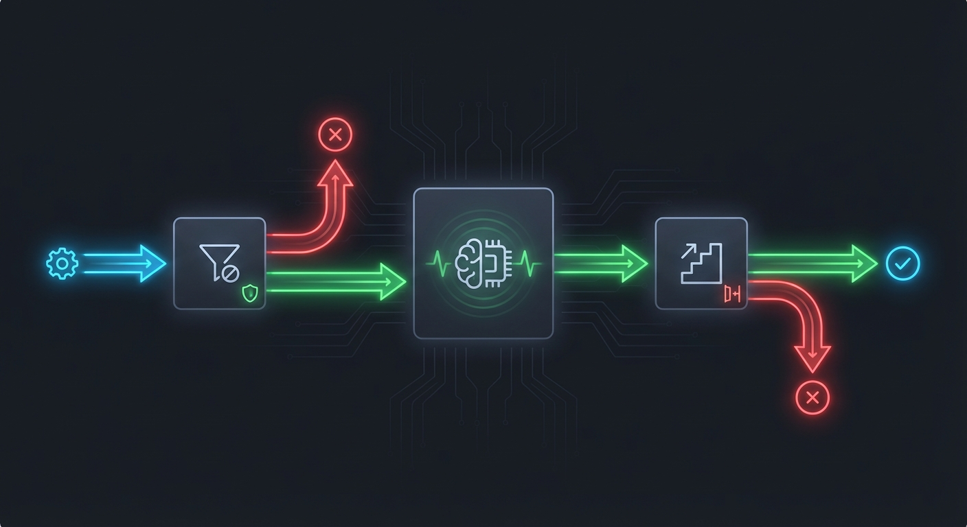 Callback Flow: Pre-handler compliance check, handler execution, post-handler escalation rules