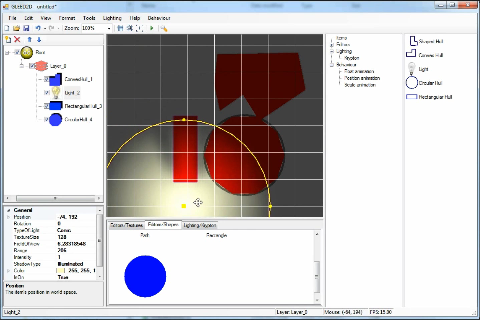 Screenshot of the new Gleed 2D tool showing the lighting plugin