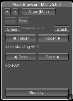Pose Browser Mini layout