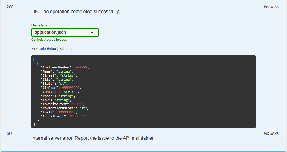 API Documentation Responses