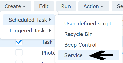 task scheduler task type