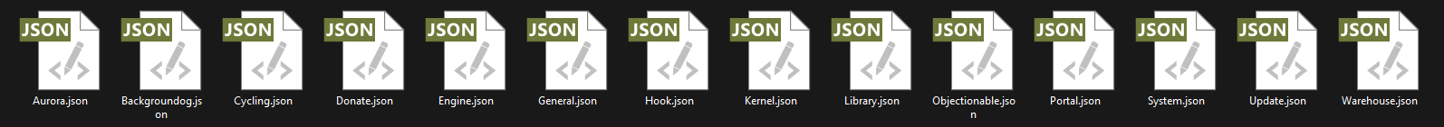 The %AppData%\Sucrose\Setting folder with the per-category JSON files