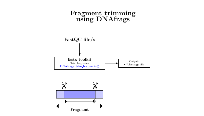Trimming fragments with DNAfrags
