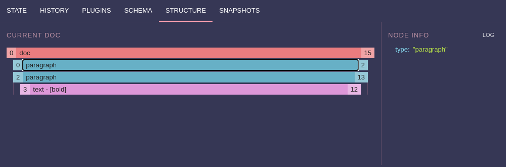 Structure tab