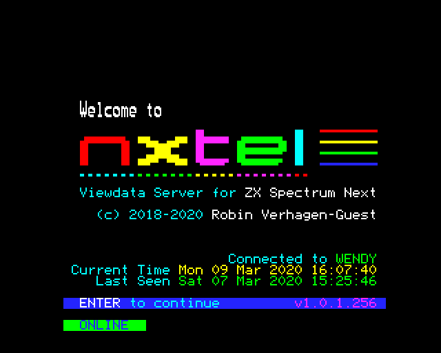 NXtel Welcome Page