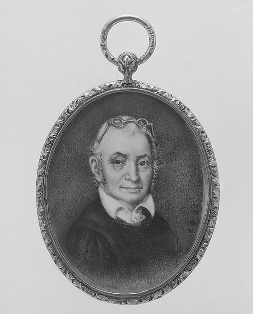 Aaron Burr miniature by James Van Dyck, 1834