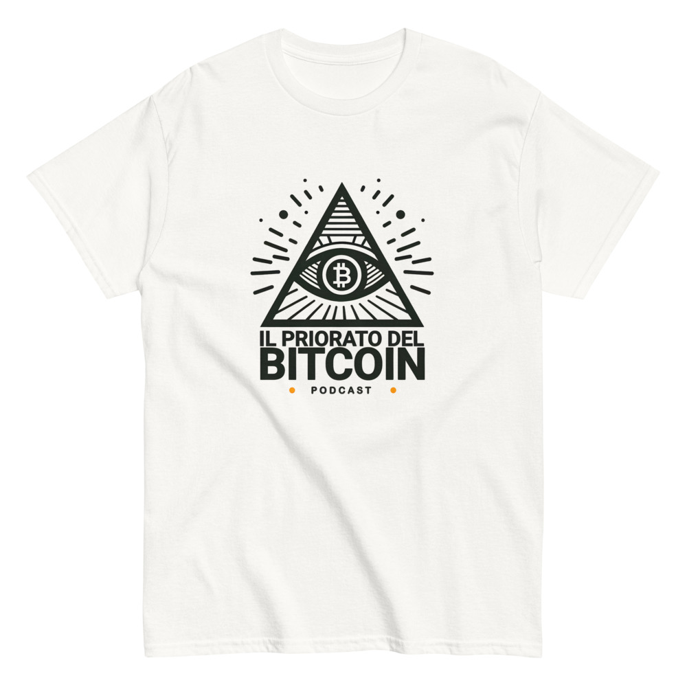T-Shirt bianca de "Il Priorato del Bitcoin"