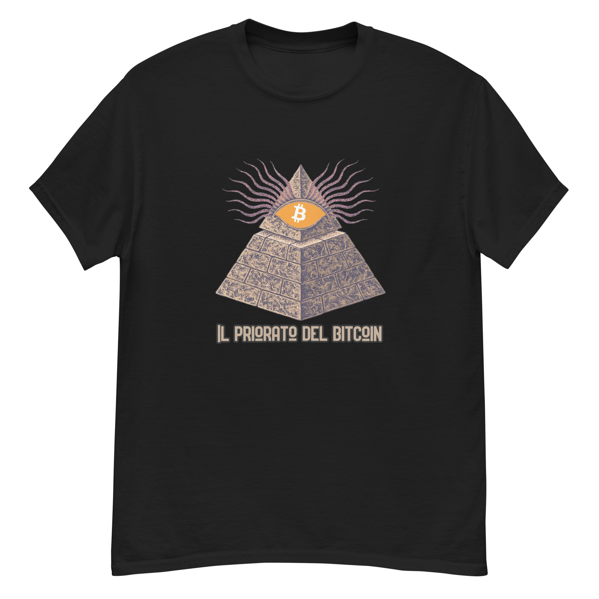 T-Shirt nera de "Il Priorato del Bitcoin"