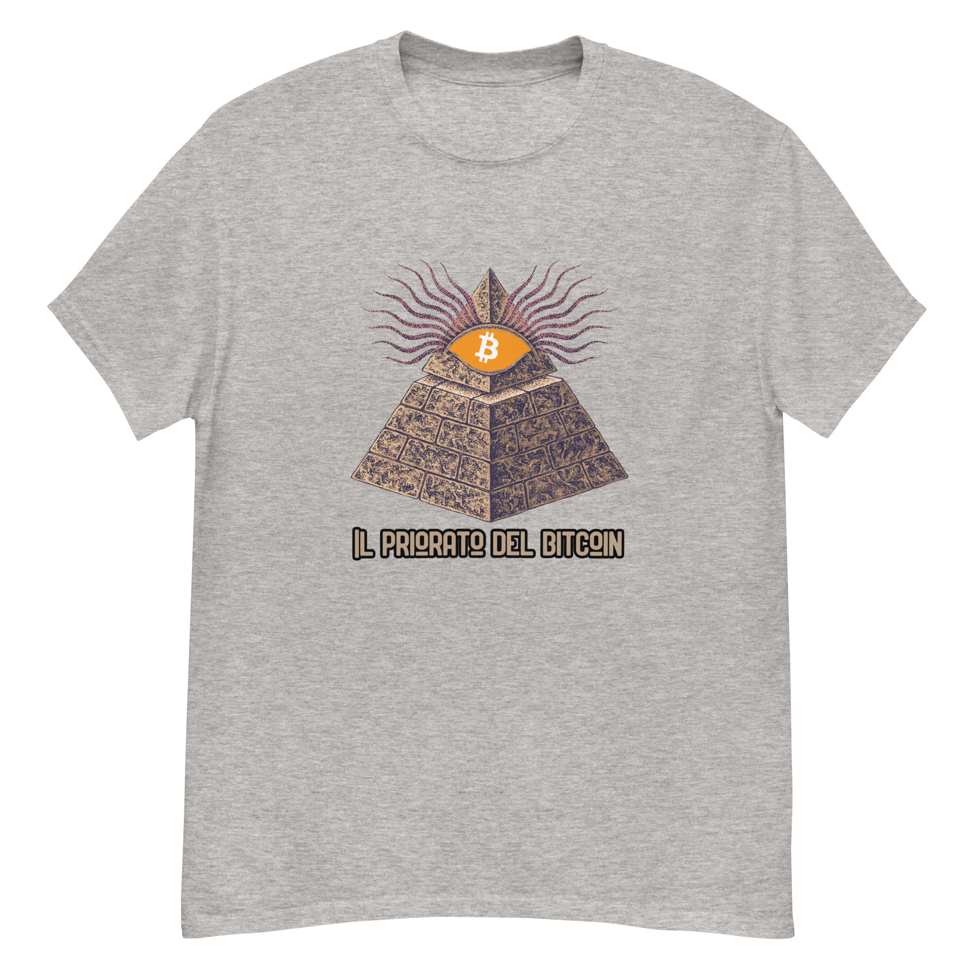 T-Shirt grigia de "Il Priorato del Bitcoin"